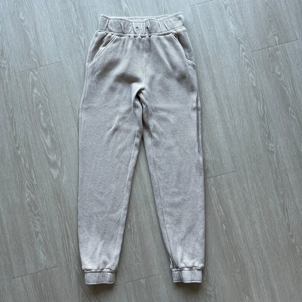 Negative Underwear Waffle Knit Jogger Womens XS Sand Lounge Missing Drawstring